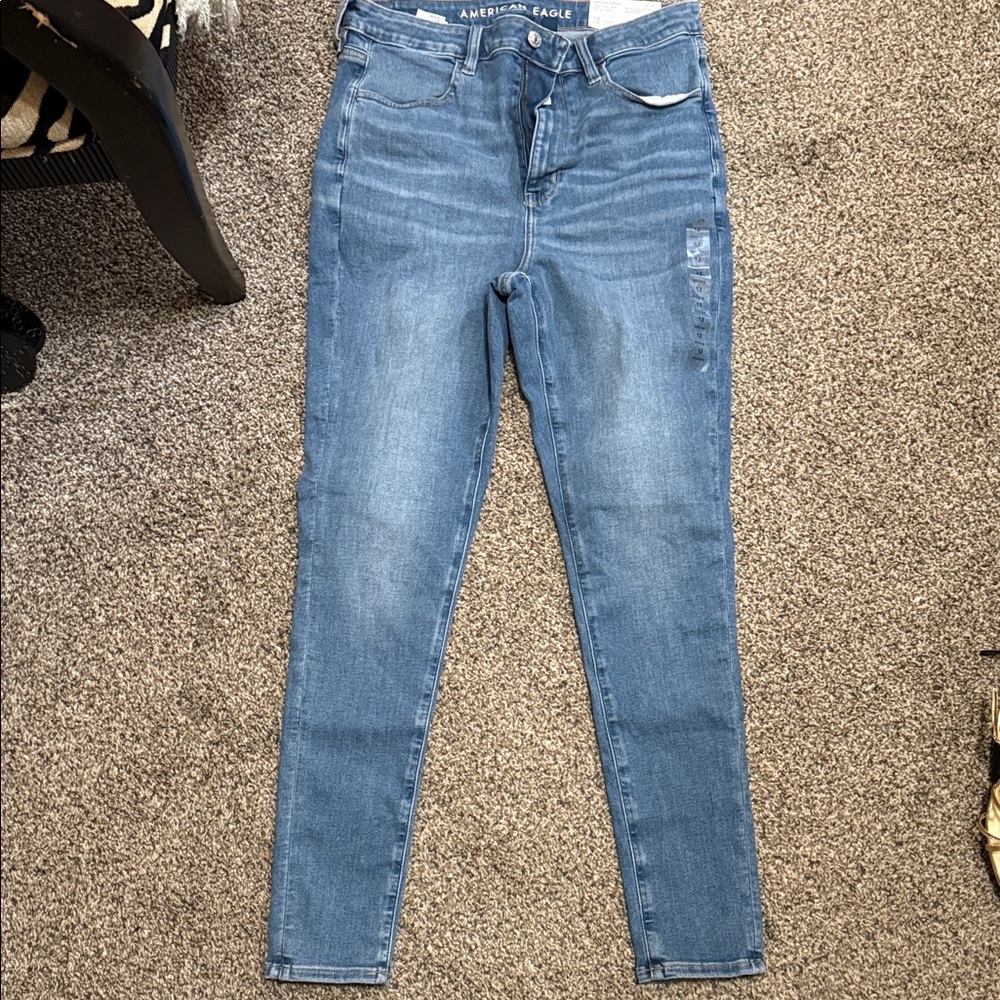 American Eagle Outfitters Women's Light Blue Skinny Jeans